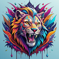 graffity art lion--white-background--epic-instagr