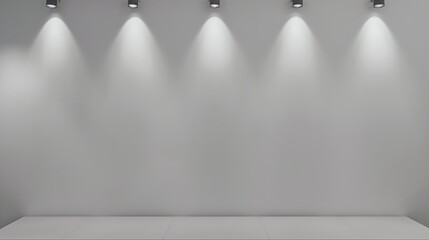 White canvas for a picture with spotlights on wall vector illustration, world art day creative shot