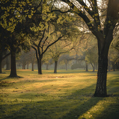 Fototapeta premium autumn trees in the park