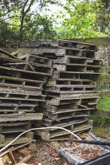 pallets stacked on top of each other