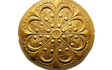 Ancient Colchis Gold Crafting Isolated On Transparent Background PNG.