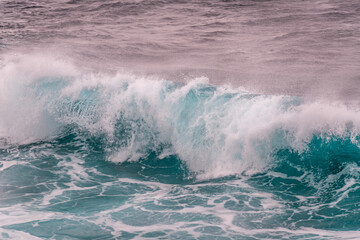 raging waves in the Pacific Ocean