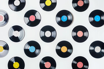 vinyl on white background, AI generated