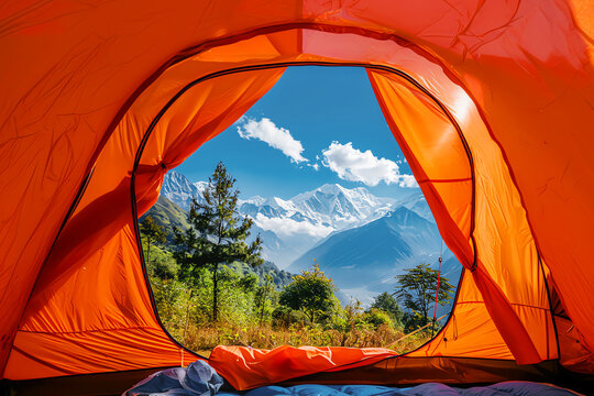 camping tent, AI generated