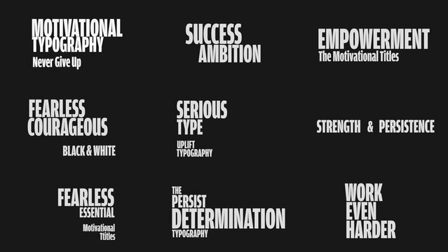 Ambition Motivational Title Animations 