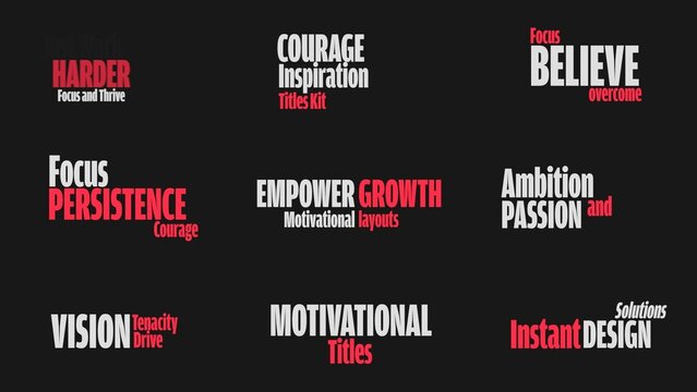 Courage Motivational Title Animations