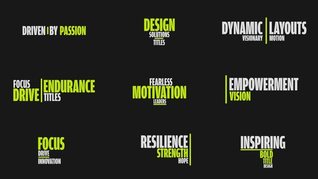 Inspiring Motivational Title Animations