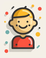 A minimalist icon of a person receiving a catalog, with a smile, symbolizing effective direct mail satisfaction