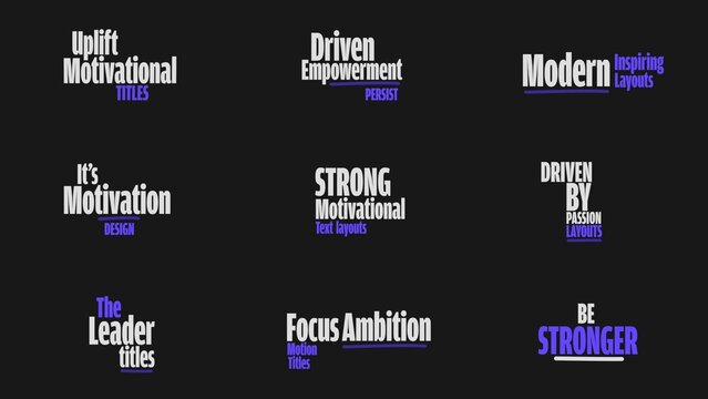Vision Motivational Title Animations