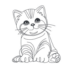 Line art style cats template, lines, claw prints, scratches, tangle, vector illustration	