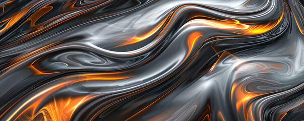 soft swirling patterns of charcoal gray and dusk orange, ideal for an elegant abstract background