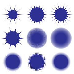 Sparkle star icon collection. Twinkling stars symbol in black design. Vector illustration.