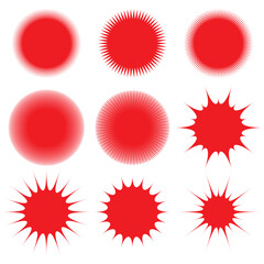 Set stars line art icon. Vector four-pointed star for logo, social media stories