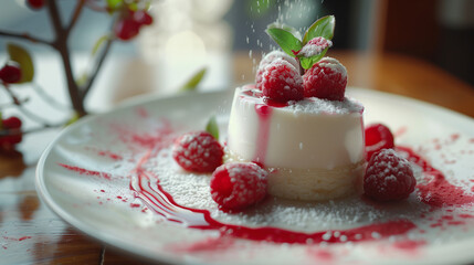 Japanese food pudding cake dessert fruit