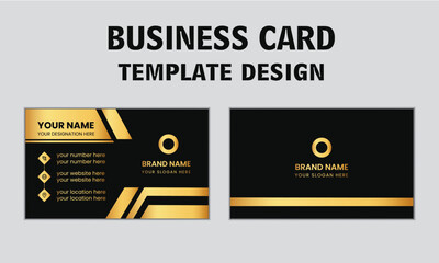  Double sided creative modern business card template design. Clean business card template. Landscape victor design with gradient  . 