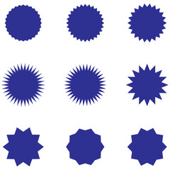 Black stars icon set. Stars collection. Star icon collection. Different star shapes. Sparkle star icon set. Vector graphic