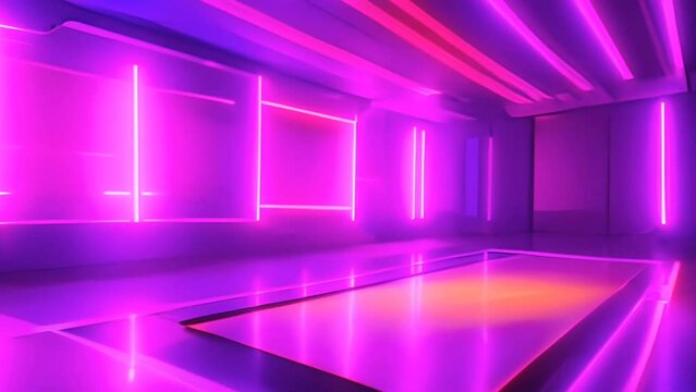 Flight in abstract sci-fi tunnel 3d render. Futuristic VJ motion graphics for music video, EDM club concert, high tech background. Portal, lightspeed hyperspace concept.