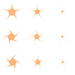 Star burst sticker set. Black flat price tags explosion silhouettes, starburst retro sale badge. Vector illustration star blank label, stickers emblem on white for promo offer sales coupon, banner