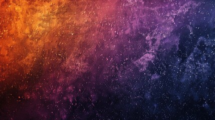 A colorful background with a star in the middle. The background is orange, purple, and blue