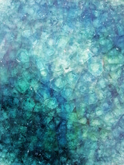 青の七宝焼き澄んだ透明な氷概念テクスチャ風写真