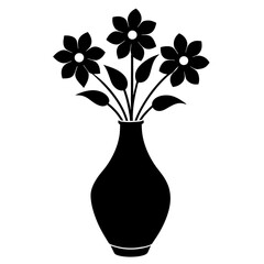 Blooming Beauty: Captivating Graphics of Flower Vase Illustrations