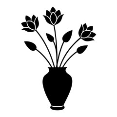 Blooming Beauty: Captivating Graphics of Flower Vase Illustrations