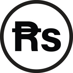 Pakistan rupee icon isolated on white background . Pakistan currency symbol vector