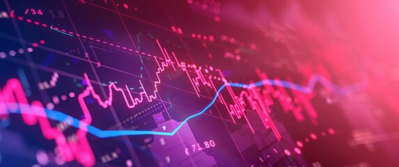 Obraz premium Dynamic stock market data display
