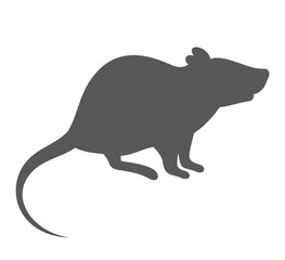 Vector Illustration of Rat Silhouette.