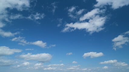 Beautiful white stratocumulus and cumulus cloud. Slowly move of white cumulus cloudscape. Timelapse.
