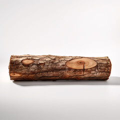 Fototapeta premium oak stump, log fire wood isolated on white background with clipping path