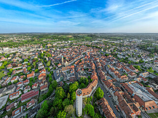 Ravensburg, Deutschland: Die Innenstadt aus der Vogelperspektive
