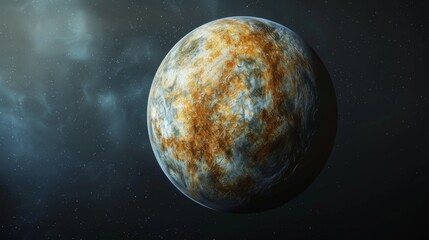 Mysterious alien planet in deep space