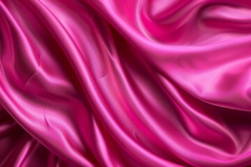 Obraz premium A Symphony of Silken Folds. Magenta Elegance Captured in Luxurious Fabric Waves.