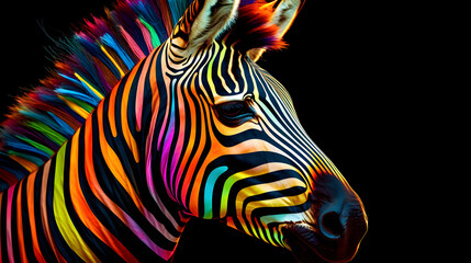Vivid color zebra