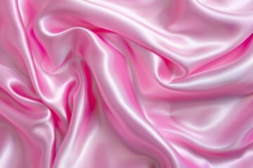 Obraz premium Rosy Dawn Whispers. Blushing Silk Drapery Flowing in Delicate Ripples.