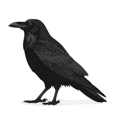 Fototapeta premium Grumpy Birds with Flowers Full Body Illustration