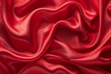 Obraz premium Vivid Crimson Elegance. Silken Folds Dancing in a Luxurious Embrace.