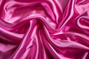 Obraz premium Majestic Magenta. The Luxuriant Swirls of Silk in Vivid Pink Splendor.