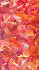 abstract polygonal design of peach and crimson, ideal for an elegant abstract background