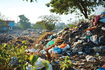 Heaps of trash, a glaring reminder of the environmental impact