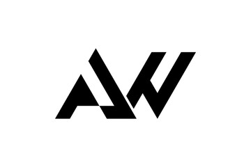 Initial Letter WA AW Logo Template Design