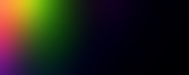 Dark abstract colorful spectrum gradient background banner