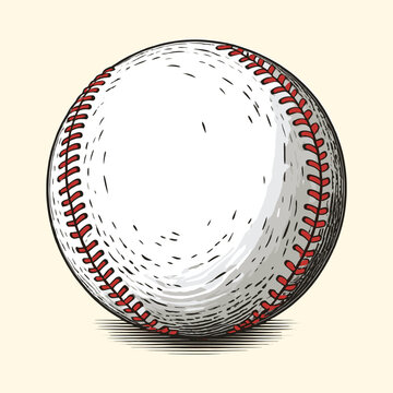 A Vintage Baseball Engraved Softball