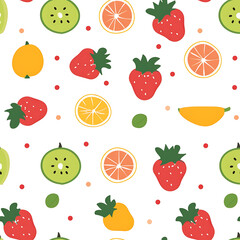 Simple Fruit Pattern Illustration