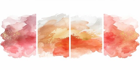 Watercolor Blush Pink Abstract Background Generative AI