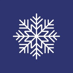 Winter Weather Forecast Symbol. Solid Line Snowflake Icon for Meteorology and Cold Climate Designs
