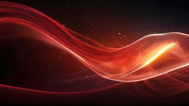 red energy cosmic dust and wave lines futuristic magical glowing bright. Abstract background