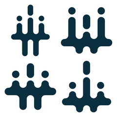 vector sound wave logo premium template bundle