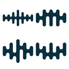 vector sound wave logo premium template bundle